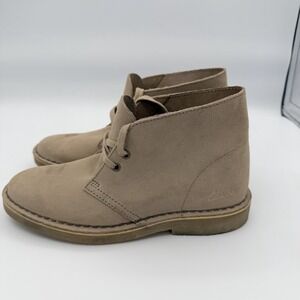Clarks Women's Desert Boot in Taupe Suede